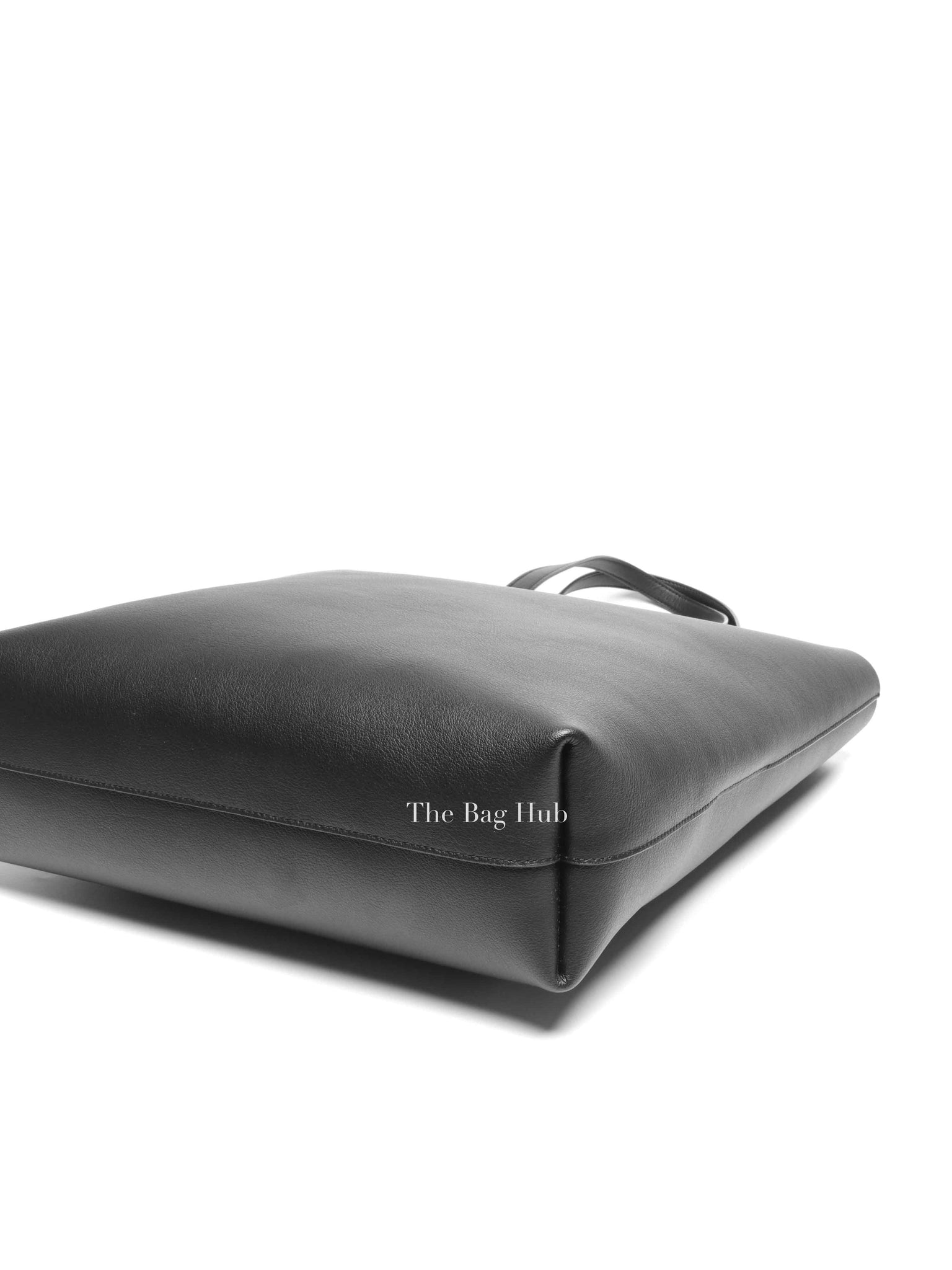 Saint Laurent Black Leather Supple North/South Tote Bag