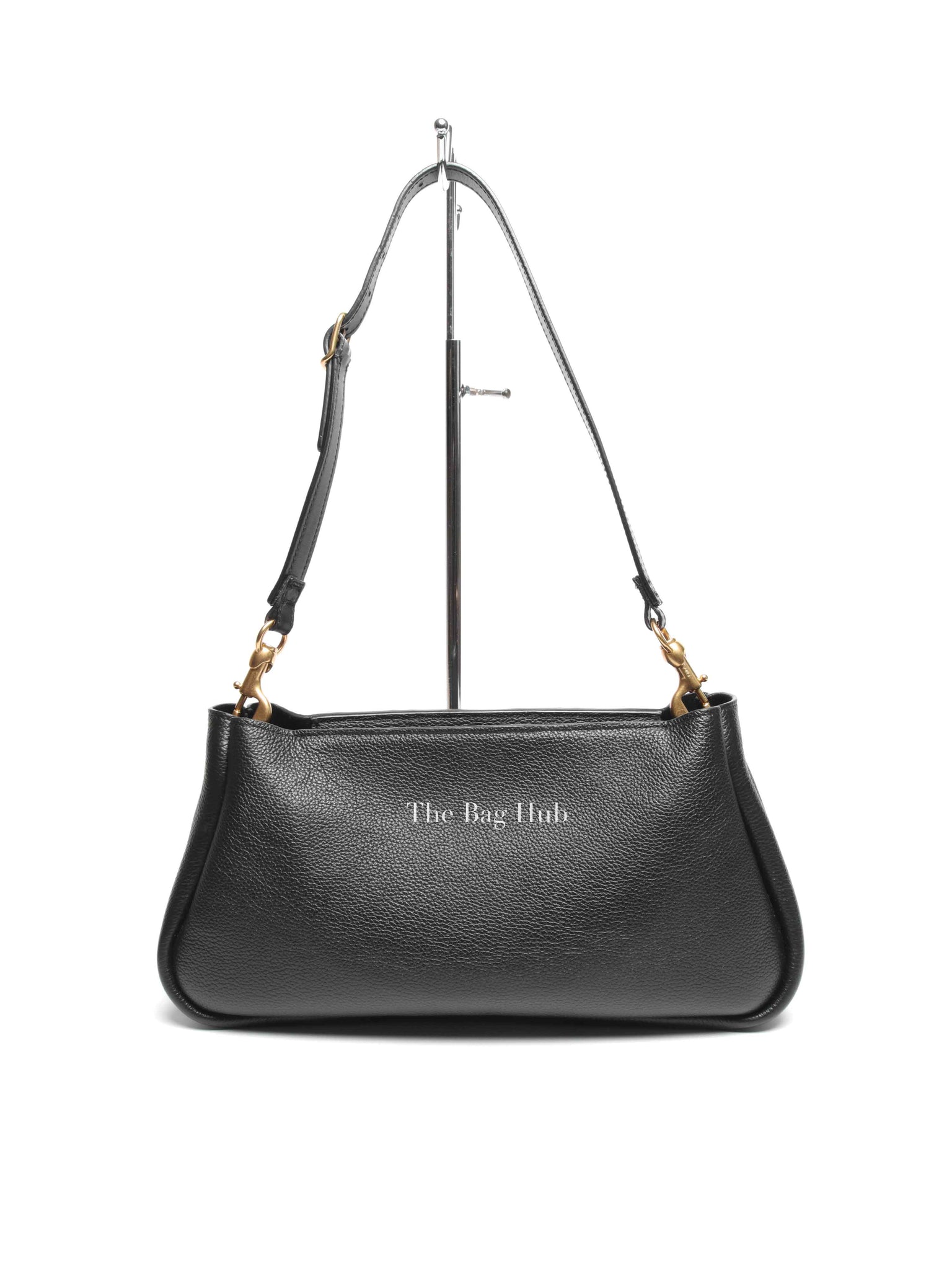 Chloe Black Leather Marcie Medium Clutch Bag with Shoulder Strap