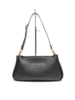 Chloe Black Leather Marcie Medium Clutch Bag with Shoulder Strap
