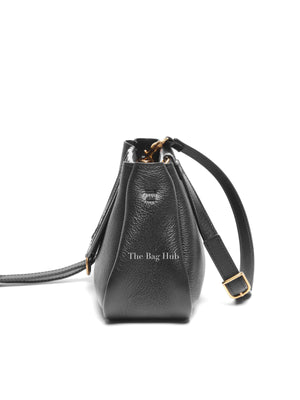 Chloe Black Leather Marcie Medium Clutch Bag with Shoulder Strap