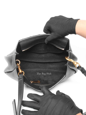 Chloe Black Leather Marcie Medium Clutch Bag with Shoulder Strap