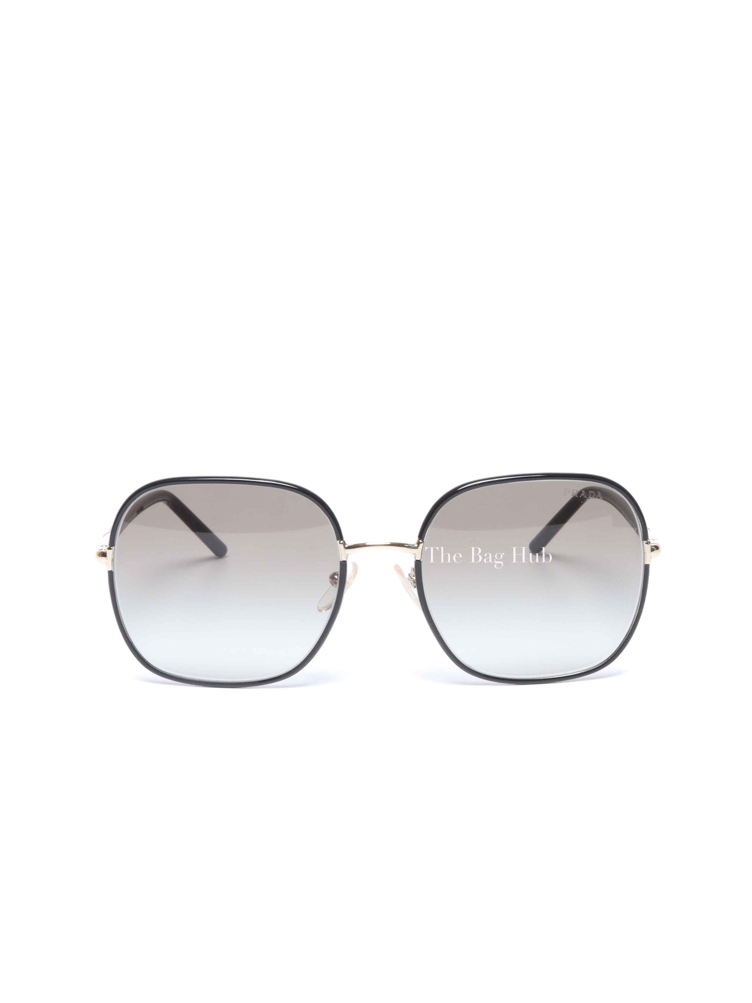 Prada Black Acetate Round Sunglasses