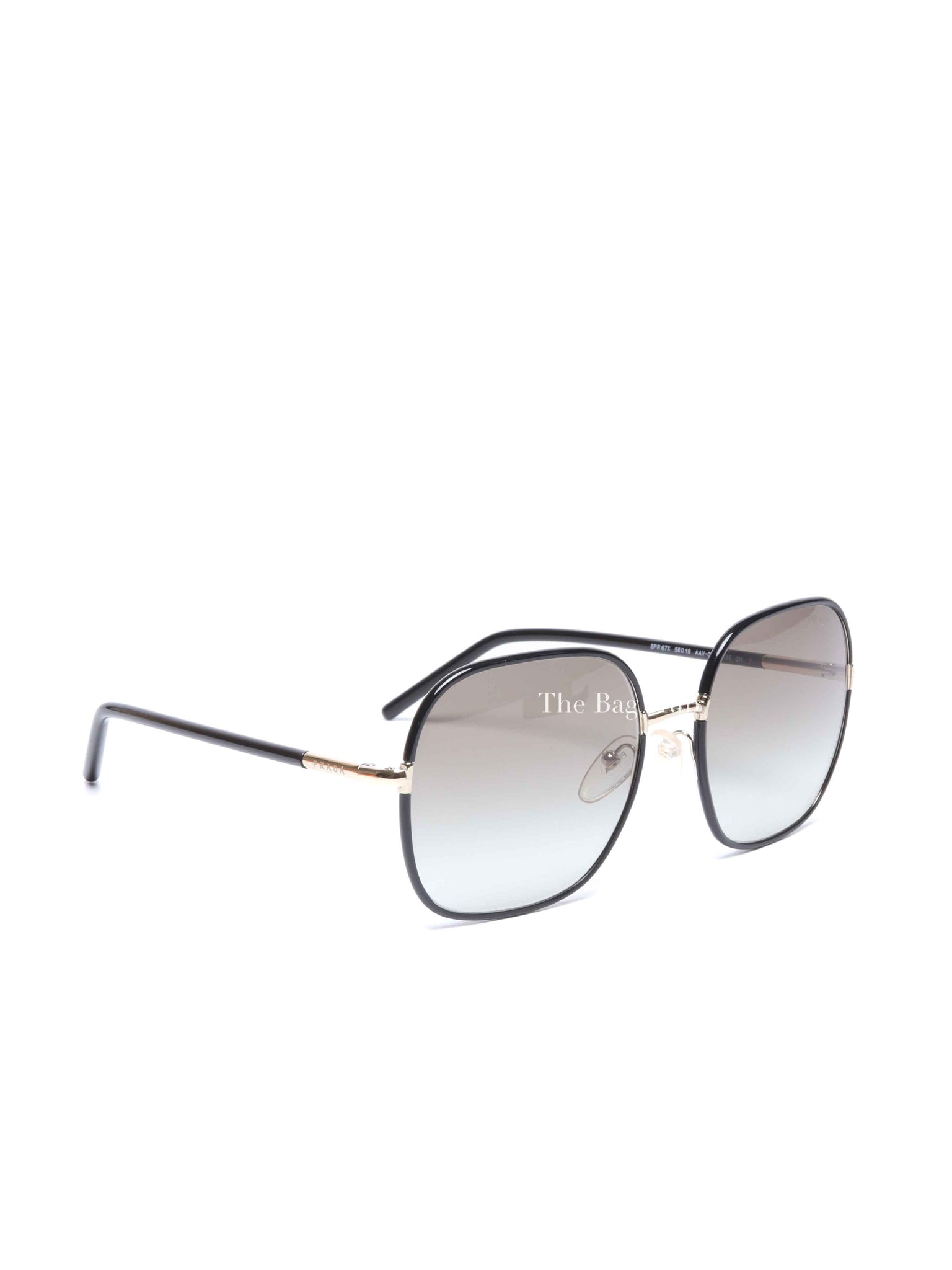 Prada Black Acetate Round Sunglasses