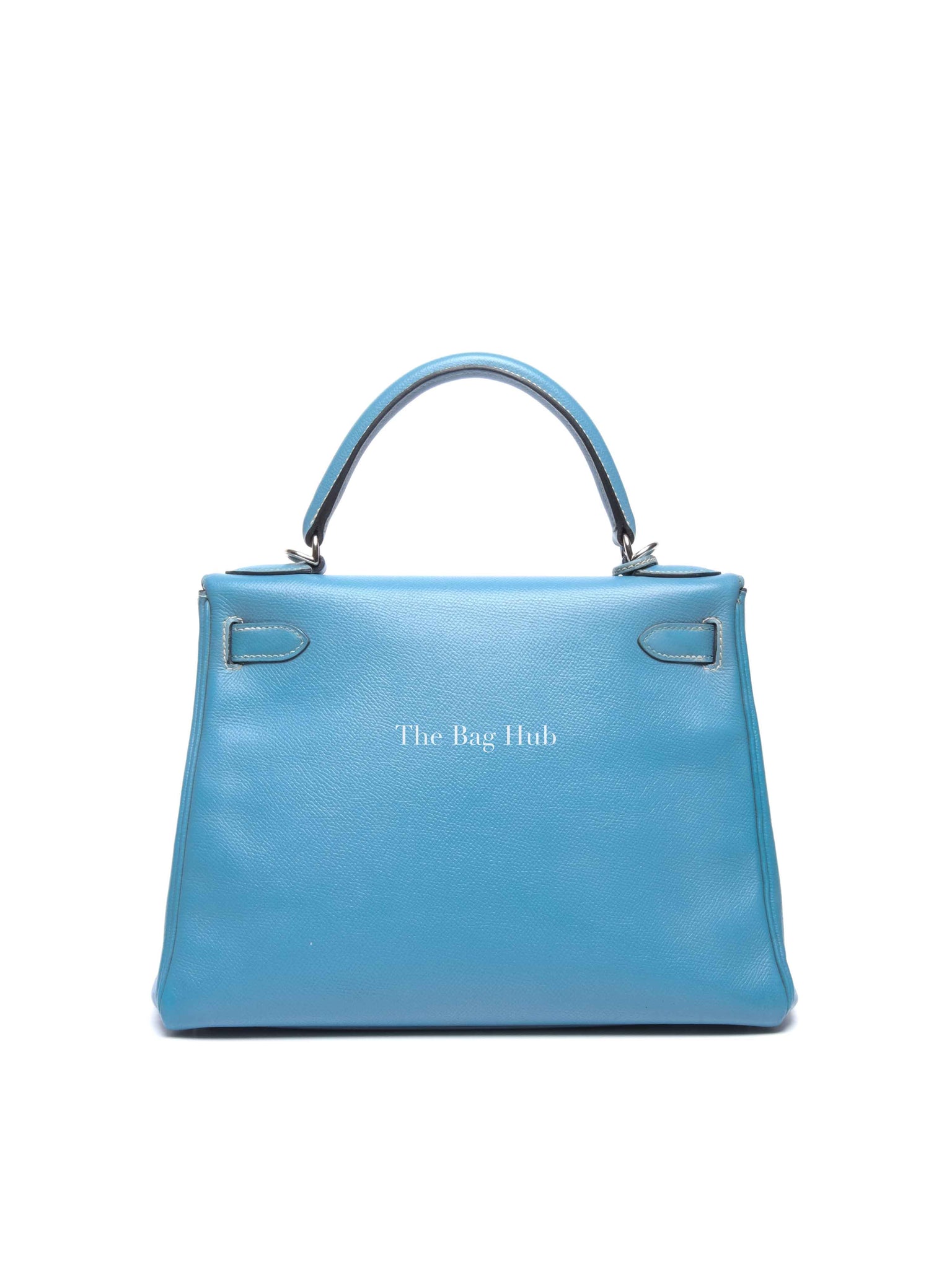 Hermes Bleu Jean Epsom Retourne 28 Kelly Bag PHW