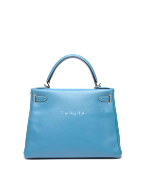 Hermes Bleu Jean Epsom Retourne 28 Kelly Bag PHW