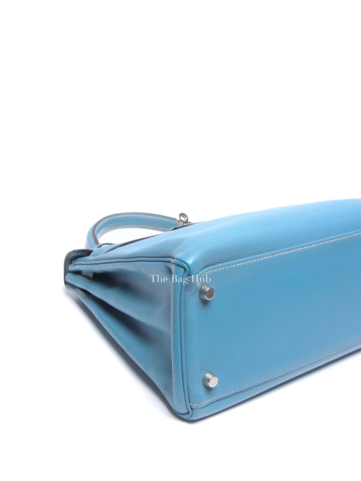Hermes Bleu Jean Epsom Retourne 28 Kelly Bag PHW