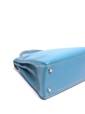 Hermes Bleu Jean Epsom Retourne 28 Kelly Bag PHW