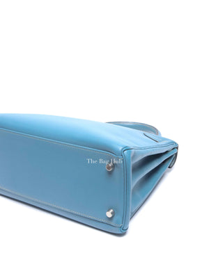 Hermes Bleu Jean Epsom Retourne 28 Kelly Bag PHW