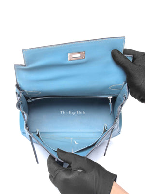 Hermes Bleu Jean Epsom Retourne 28 Kelly Bag PHW