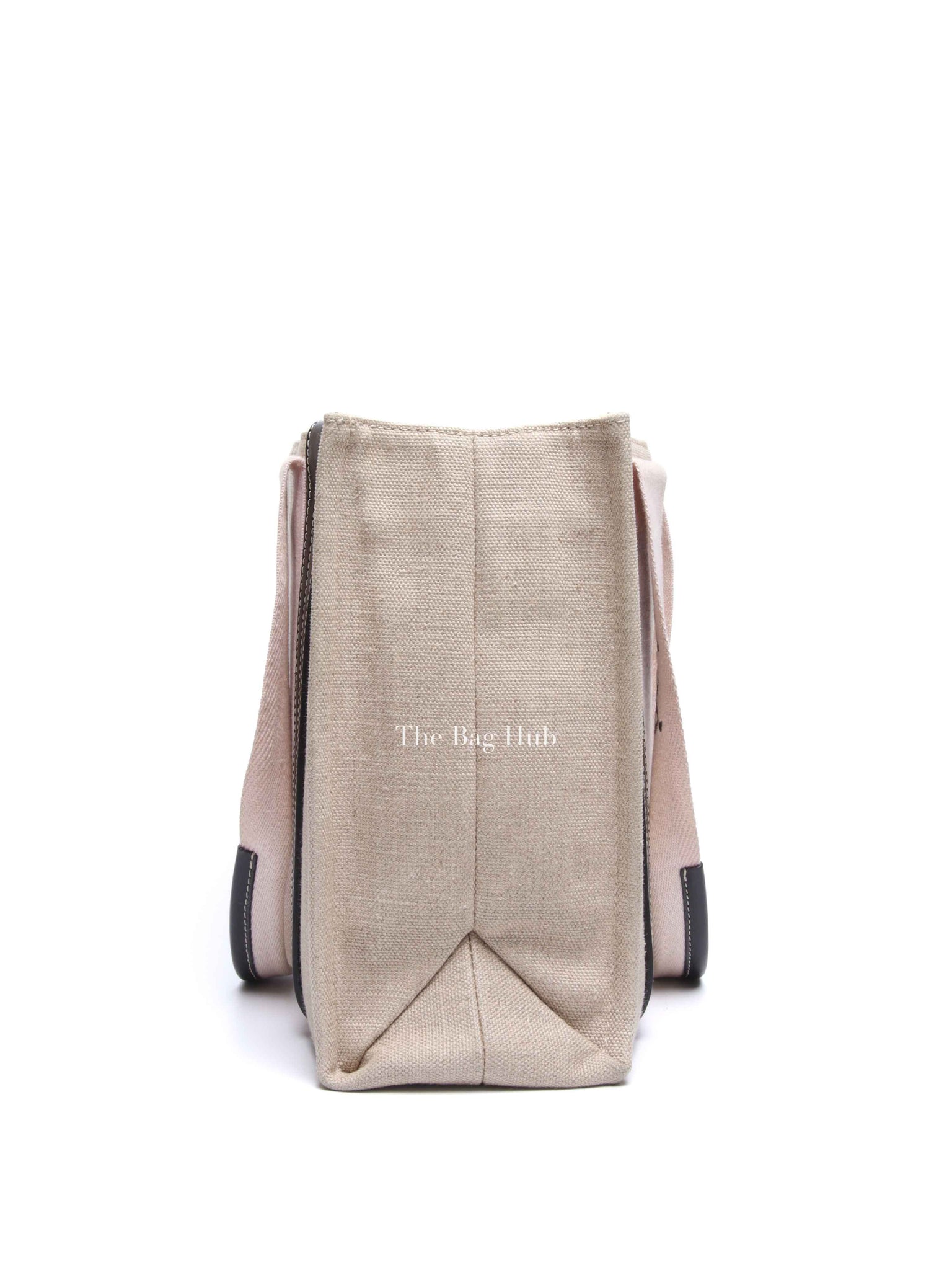 Chloe White/Pink Canvas Medium Woody Tote Bag