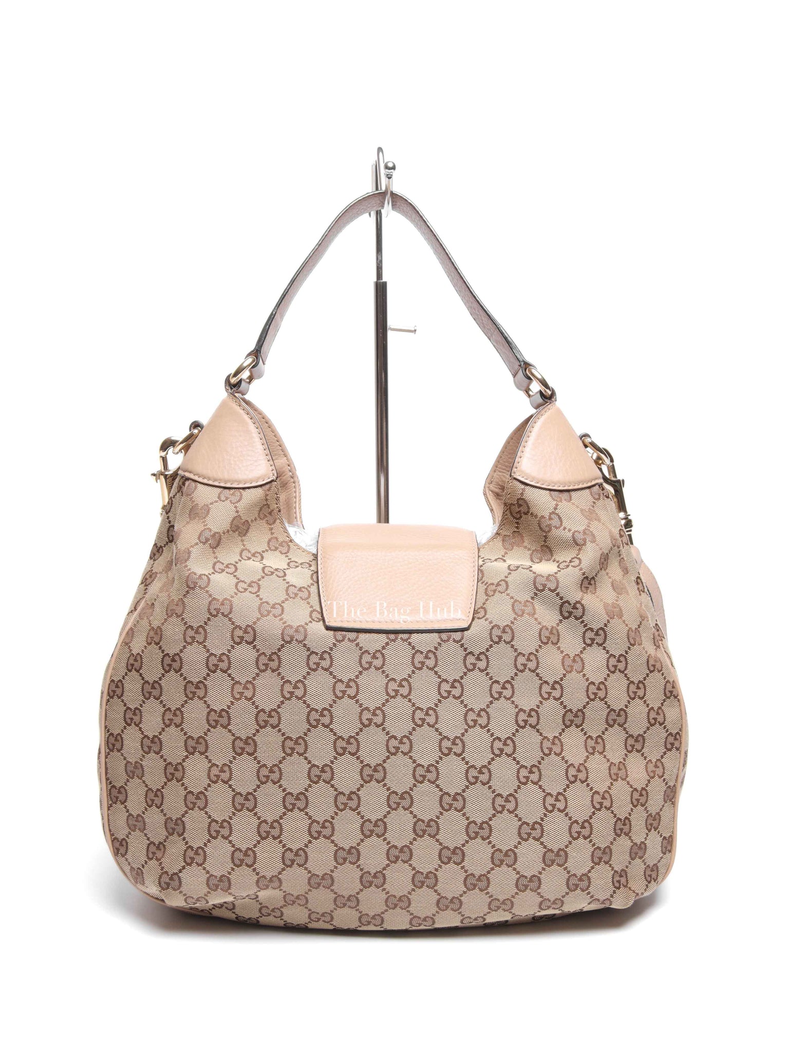 Gucci Beige Canvas GG Dressage Hobo Bag
