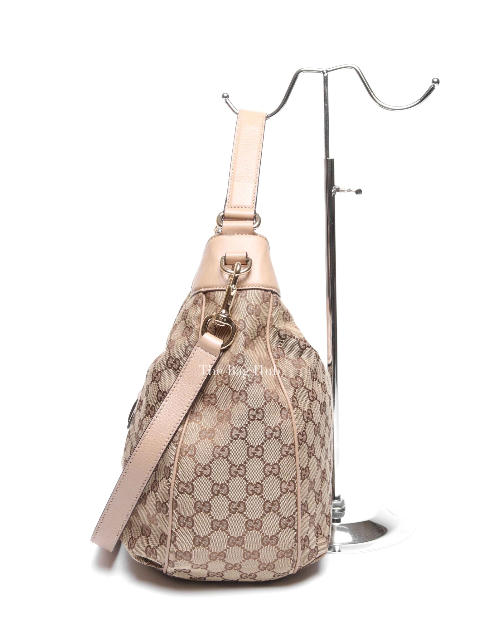 Gucci Beige Canvas GG Dressage Hobo Bag