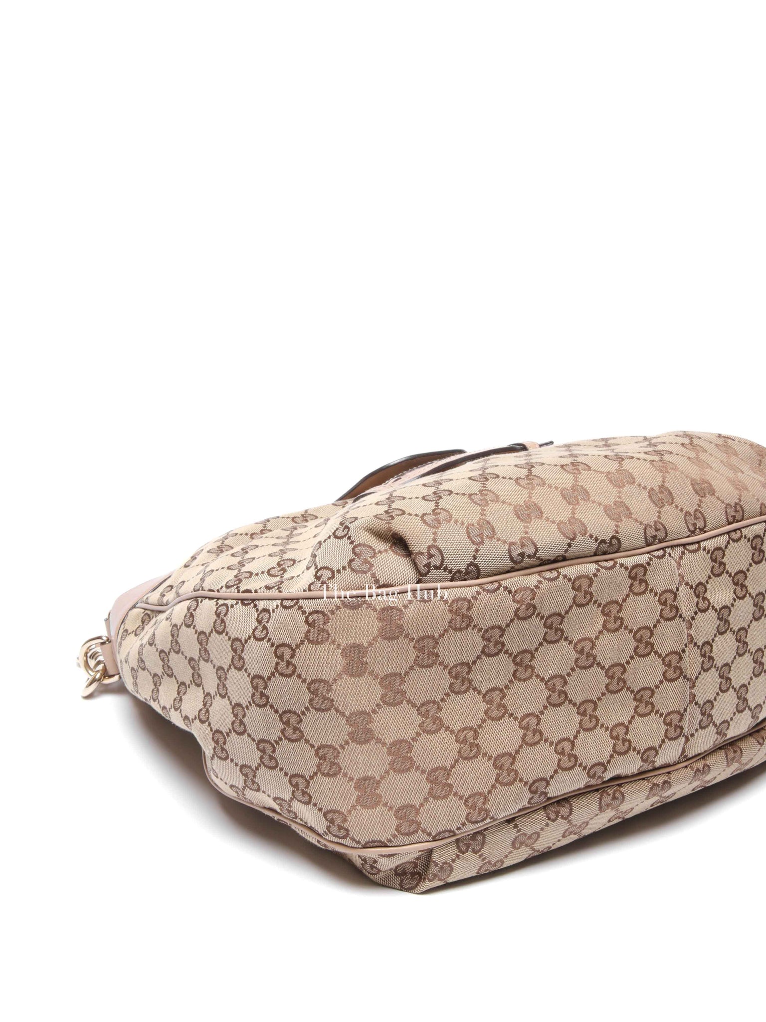 Gucci Beige Canvas GG Dressage Hobo Bag