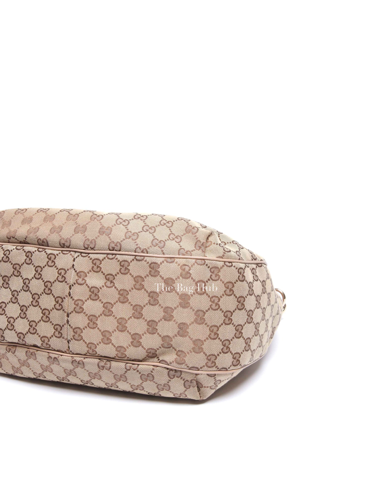 Gucci Beige Canvas GG Dressage Hobo Bag