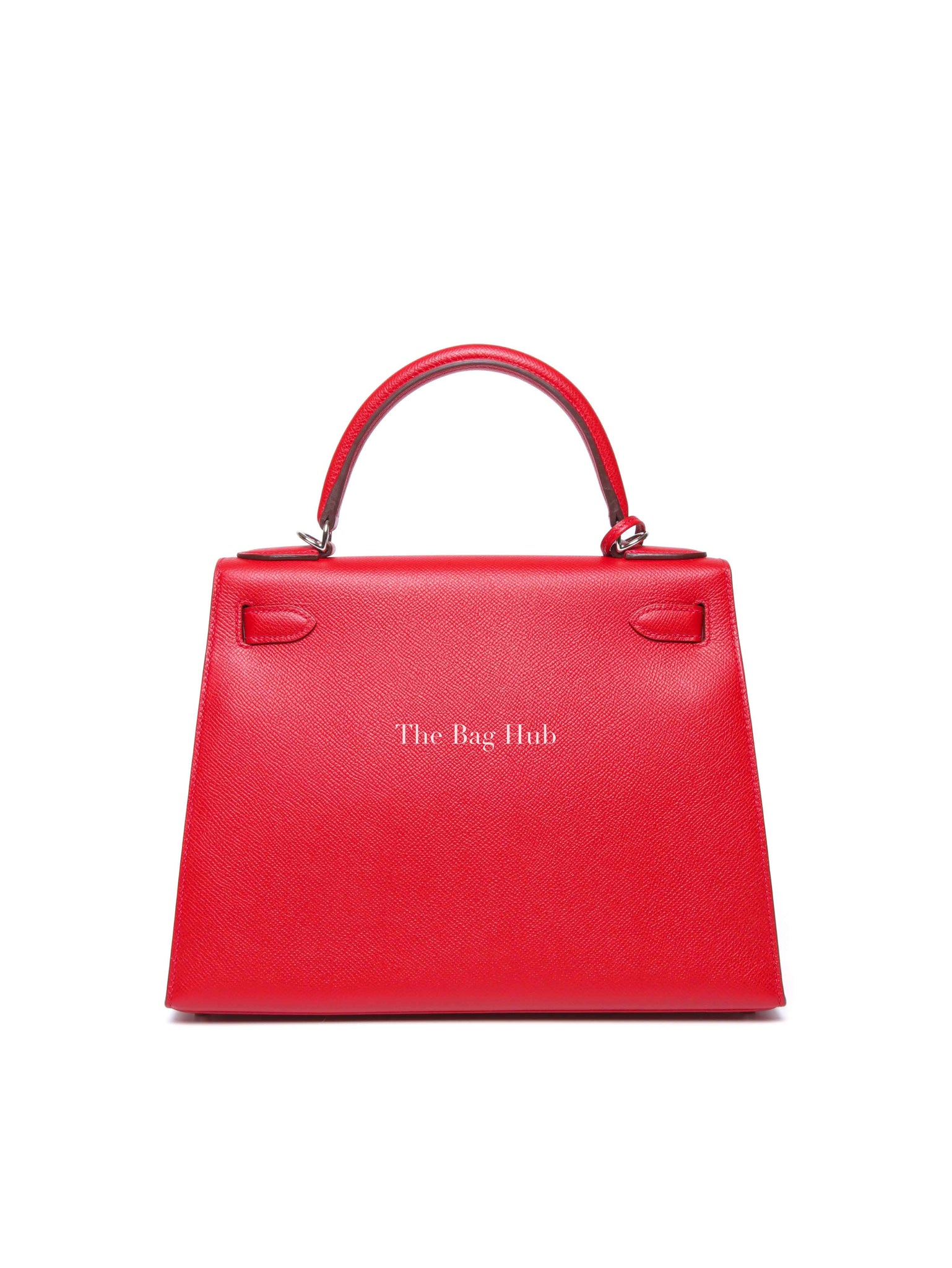 Hermes Rouge Epsom Leather Kelly 28 Bag PHW