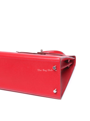 Hermes Rouge Epsom Leather Kelly 28 Bag PHW