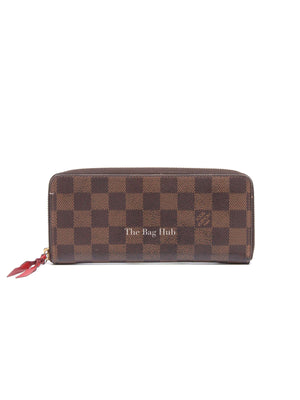 Louis Vuitton Damier Ebene Canvas Clemence Long Wallet