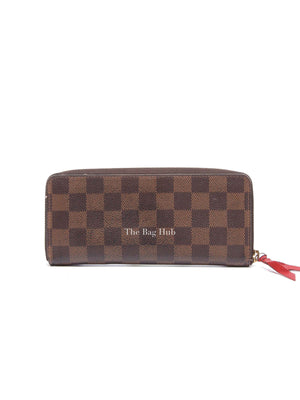 Louis Vuitton Damier Ebene Canvas Clemence Long Wallet