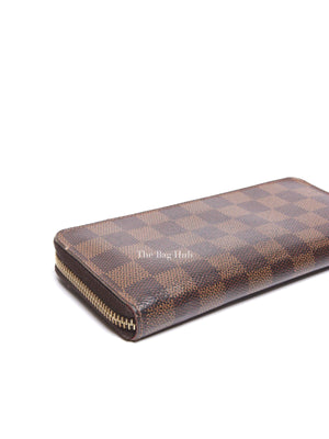 Louis Vuitton Damier Ebene Canvas Clemence Long Wallet