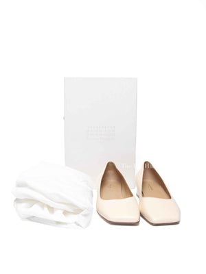 Maison Margiela Cream Leather Ballet Flats Size 36