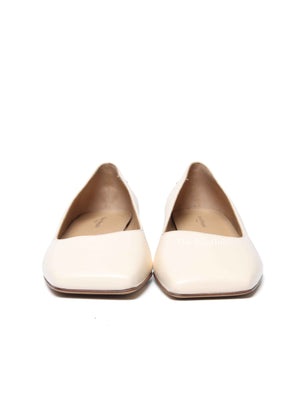 Maison Margiela Cream Leather Ballet Flats Size 36