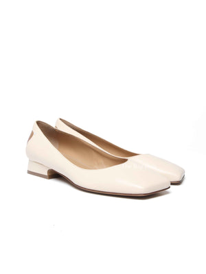 Maison Margiela Cream Leather Ballet Flats Size 36