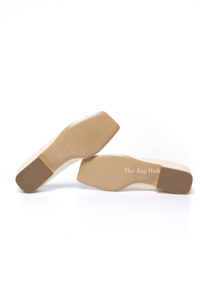 Maison Margiela Cream Leather Ballet Flats Size 36