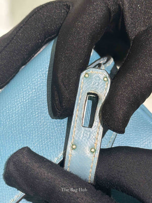 Hermes Bleu Jean Epsom Retourne 28 Kelly Bag PHW