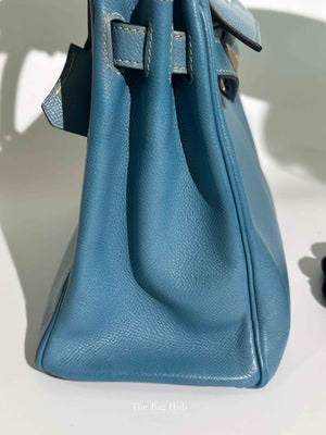 Hermes Bleu Jean Epsom Retourne 28 Kelly Bag PHW