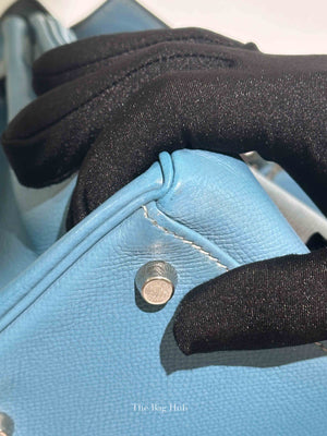 Hermes Bleu Jean Epsom Retourne 28 Kelly Bag PHW