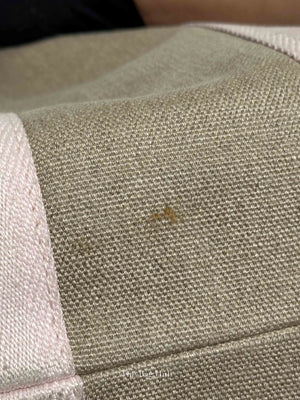 Chloe White/Pink Canvas Medium Woody Tote Bag
