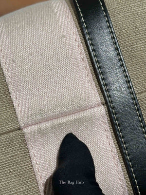 Chloe White/Pink Canvas Medium Woody Tote Bag