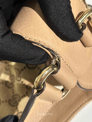 Gucci Beige Canvas GG Dressage Hobo Bag