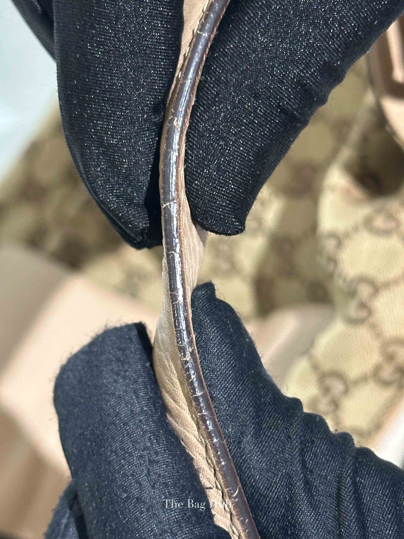 Gucci Beige Canvas GG Dressage Hobo Bag
