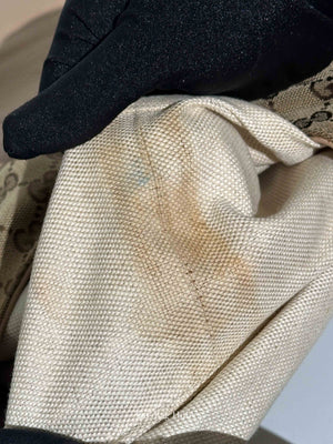Gucci Beige Canvas GG Dressage Hobo Bag