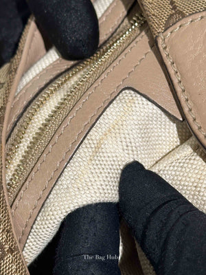 Gucci Beige Canvas GG Dressage Hobo Bag