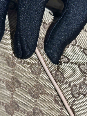 Gucci Beige Canvas GG Dressage Hobo Bag
