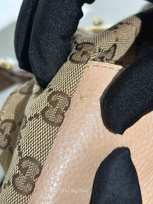 Gucci Beige Canvas GG Dressage Hobo Bag