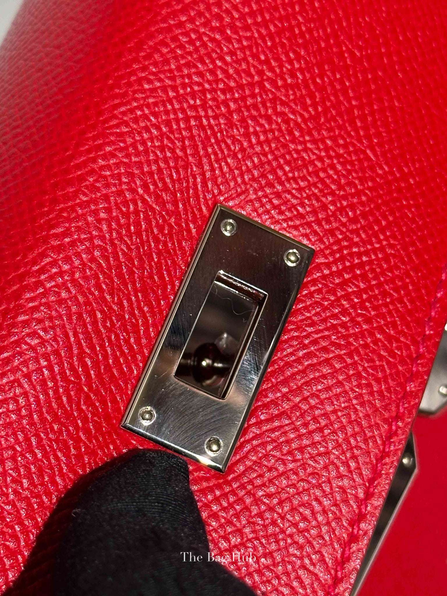 Hermes Rouge Epsom Leather Kelly 28 Bag PHW
