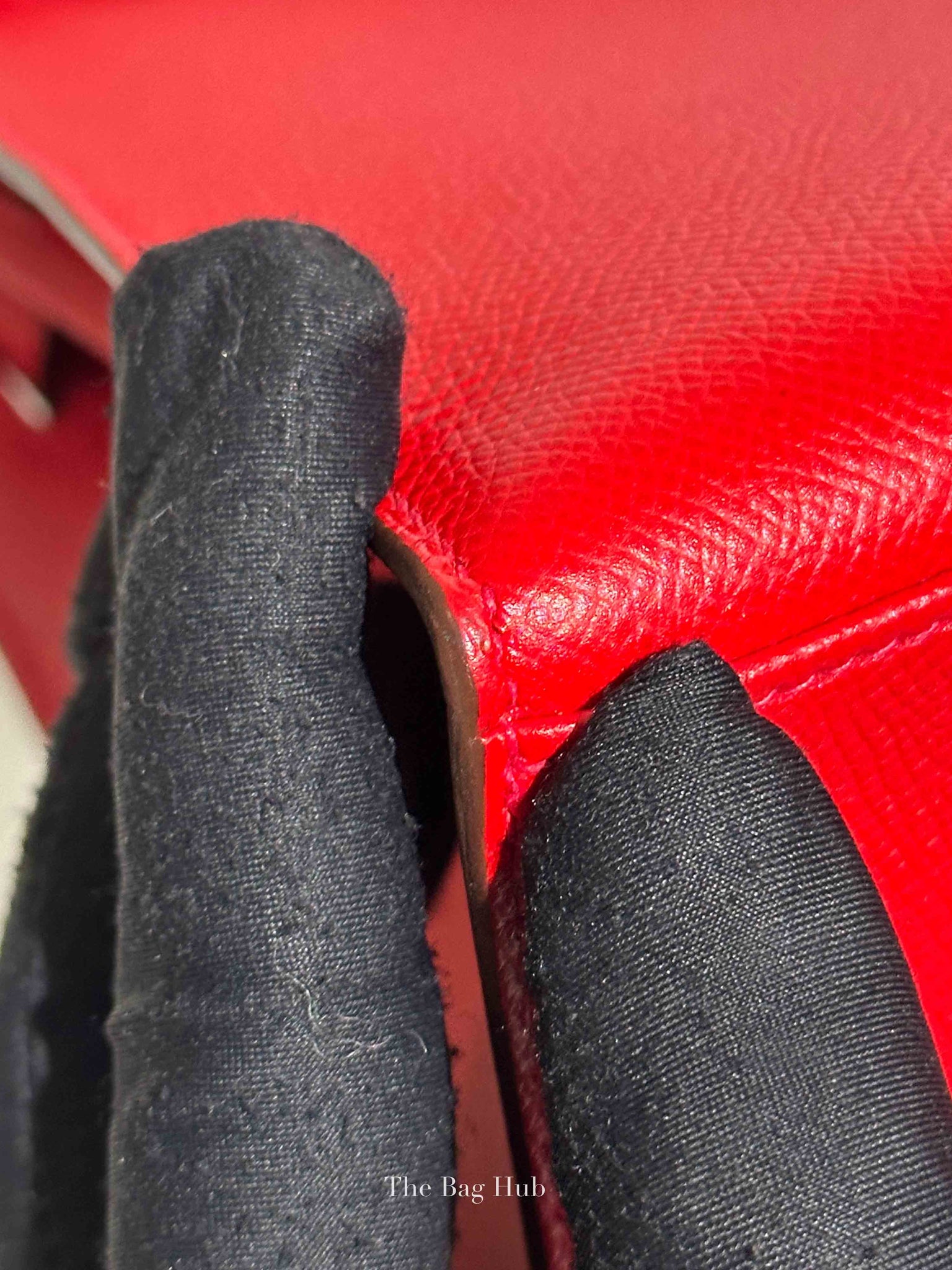 Hermes Rouge Epsom Leather Kelly 28 Bag PHW