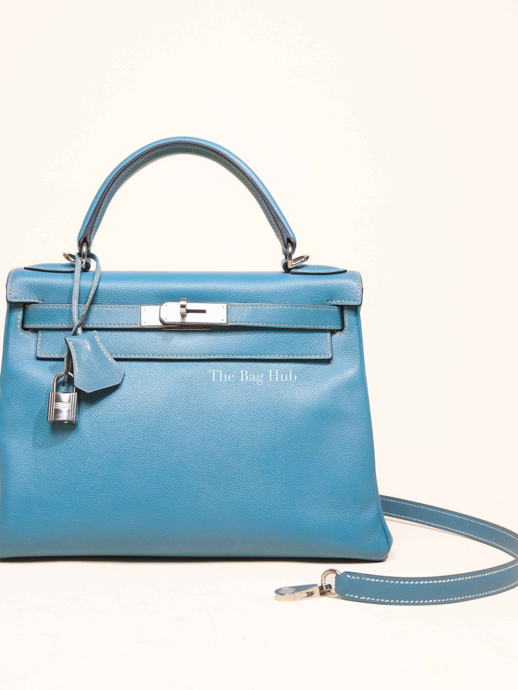 Hermes Bleu Jean Epsom Retourne 28 Kelly Bag PHW