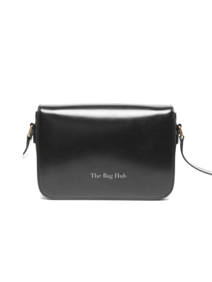 Celine Black Shiny Calfskin Classic Triomphe Crossbody Bag