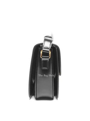 Celine Black Shiny Calfskin Classic Triomphe Crossbody Bag