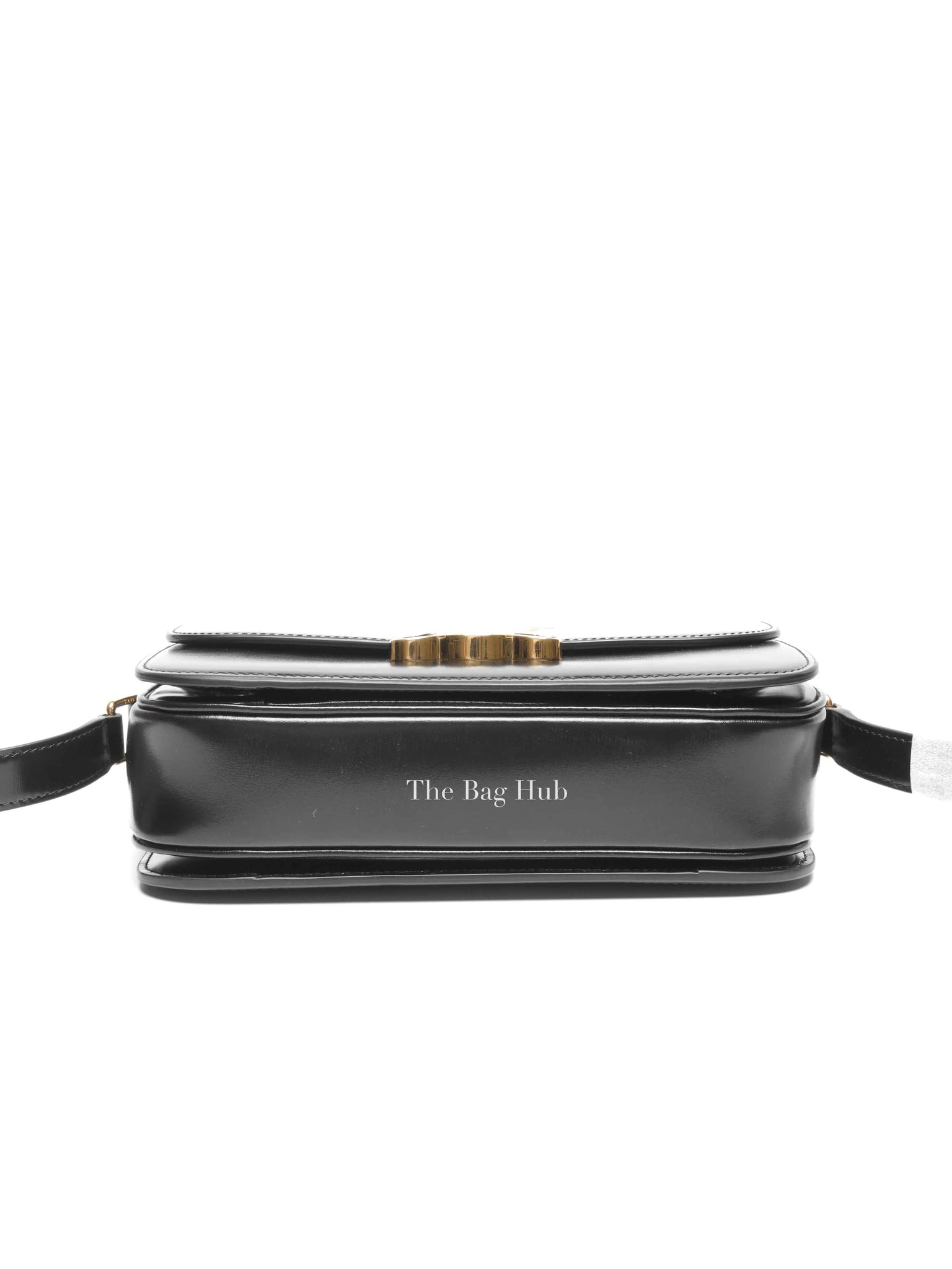 Celine Black Shiny Calfskin Classic Triomphe Crossbody Bag