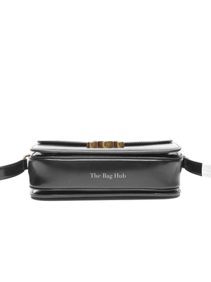 Celine Black Shiny Calfskin Classic Triomphe Crossbody Bag