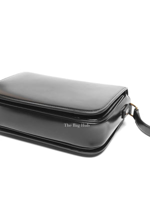 Celine Black Shiny Calfskin Classic Triomphe Crossbody Bag