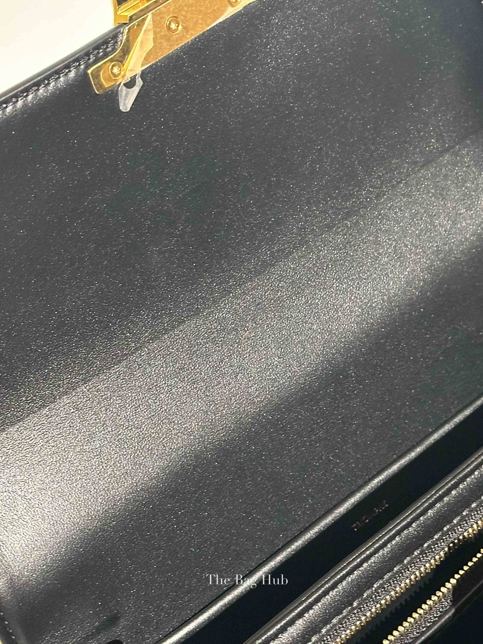 Celine Black Shiny Calfskin Classic Triomphe Crossbody Bag