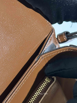 Gucci Brown Canvas GG Supreme Horsebit 1955 Small Shoulder Bag