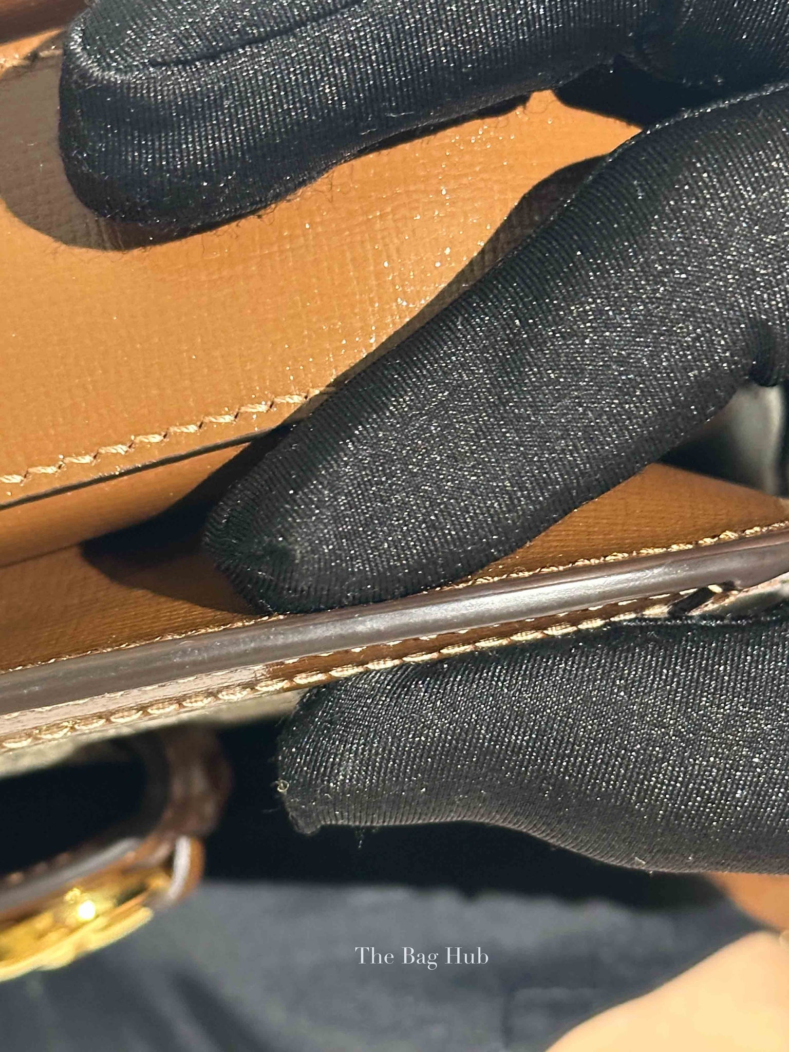 Gucci Brown Canvas GG Supreme Horsebit 1955 Small Shoulder Bag
