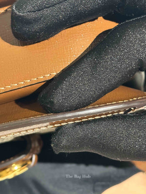 Gucci Brown Canvas GG Supreme Horsebit 1955 Small Shoulder Bag
